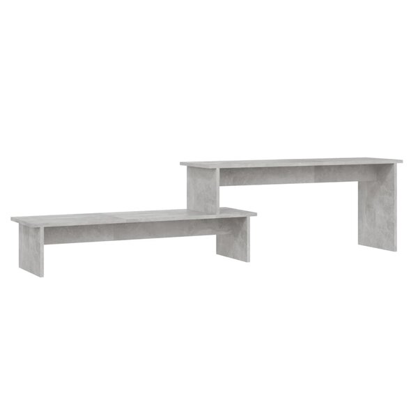 vidaXL Meuble TV Gris béton 180x30x43 cm Bois d'ingénierie