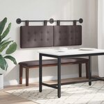 vidaXL Tête de lit suspendue Marron foncé Tissu