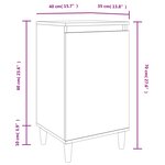 vidaXL Tables de chevet 2 Pièces noir 40x35x70 cm bois d'ingénierie