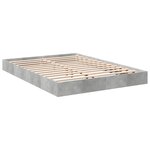 vidaXL Cadre de lit gris béton 120x190 cm bois d'ingénierie
