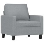 vidaXL Fauteuil avec repose-pied Gris clair 60 cm Tissu
