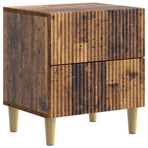 vidaXL Cabinet de chevet avec tiroir Bois ancien 43 x 34 5 x 48 cm
