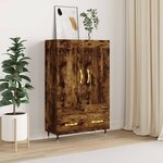 vidaXL Buffet haut chêne fumé 69 5x31x115 cm bois d'ingénierie