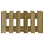 vidaXL Jardinière avec design de clôture 60x30x30 cm pin imprégné