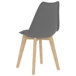 vidaXL Chaises à manger lot de 2 Gris Plastique