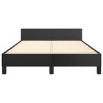 vidaXL Cadre de lit avec tête de lit sans matelas noir 120x200 cm