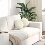 vidaXL Coussins de siège 2 Pièces Crème Ø 40 x 13 cm Velours