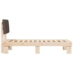 vidaXL Cadre de lit avec tête de lit rembourrée Taupe 75 x 190 cm