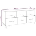 vidaXL Meuble TV Chêne sonoma 102x35x50 cm Bois d'ingénierie