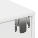 vidaXL Étagère murale avec tiroirs blanc 80x33x17 cm bois d'ingénierie