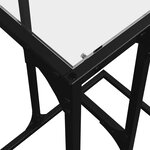 vidaXL Table d'appoint avec verre transparent 40x30x61 5 cm acier