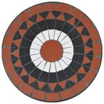 vidaXL Ensemble de bistro mosaïque terre cuite blanc fer et céramique