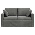 vidaXL Canapé Gris foncé 138 x 78 x 80 cm Velours