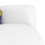 vidaXL Fauteuil inclinable de massage repose-pieds blanc similicuir