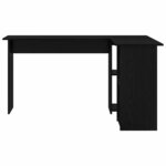 vidaXL Bureau Chêne noir 142 x 102 x 73 cm Bois d'ingénierie