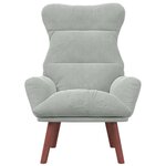 vidaXL fauteuil Gris clair 69 x 74 x 93 cm Velours