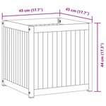 vidaXL Jardinière 45x45x44 cm bois massif d'acacia et acier