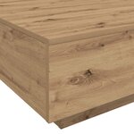 vidaXL Table basse Chêne artisanal 100 x 100 x 31 cm Bois d'ingénierie