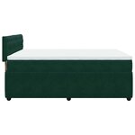 vidaXL Sommier à lattes de lit et matelas Vert foncé 140x190cm Velours