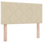 vidaXL Tête de lit LED Crème 100 cm tissu