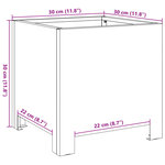 vidaXL Jardinières 2 Pièces 30x30x30 cm acier inoxydable