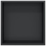 vidaXL Niche de douche noir mat 32x32x9 cm acier inoxydable