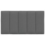 vidaXL Coussin de tête de lit gris foncé 90 cm tissu