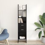 vidaXL Bibliothèque Chêne noir 40 x 35 x 180 cm Bois d'ingénierie
