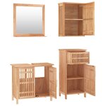 vidaXL Ensemble de meubles de salle de bain 4 Pièces Bois massif de noyer