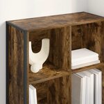 vidaXL Bibliothèque Chêne Fumé 99 5 x 30 x 108 5 cm Bois d'ingénierie