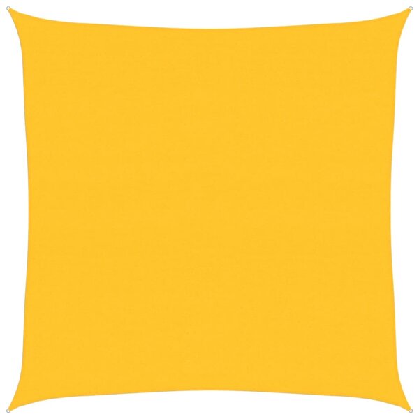 vidaXL Voile d'ombrage 160 g/m² carré jaune 6x6 m PEHD