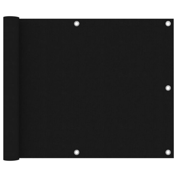 vidaXL Écran de balcon Noir 75x400 cm Tissu Oxford
