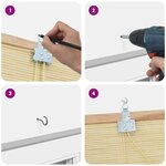 vidaXL Stores et Occultants Autre Naturel Bambou