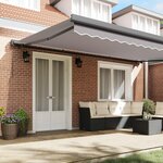 vidaXL Auvent Rétractable Gris clair 500 × 300 cm Tissu et Métal
