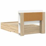 vidaXL Cadre de lit avec rangement Chêne Sonoma 75 x 190 cm