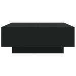 vidaXL Table basse avec lumières LED noir 80x80x31 cm