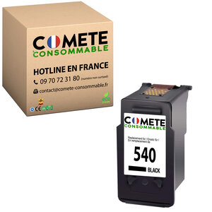 COMETE, Entreprise Française- 540- pack de 1 Cartouches Compatibles CANON