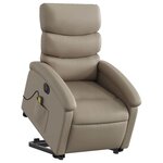 vidaXL Fauteuil inclinable de massage électrique cappuccino similicuir