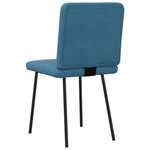 vidaXL Chaises à manger lot de 6 bleu velours