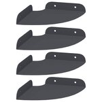 vidaXL Étagère flottante avec étagère 4 Pièces Anthracite 15 x 15 x 2 cm