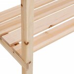 vidaXL Table à plantes avec étagères 78x38x82 5cm bois de sapin solide