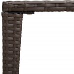 vidaXL Tables gigognes de jardin 3 Pièces marron résine tressée