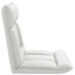 vidaXL Fauteuil de sol ajustable Blanc Simili cuir