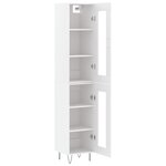 vidaXL Buffet haut Blanc 34 5x34x180 cm Bois d'ingénierie