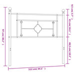 vidaXL Tête de lit métal blanc 100 cm