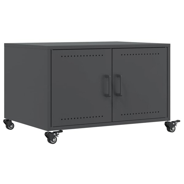 vidaXL Table basse anthracite 68x50x43 5 cm acier laminé à froid