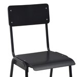 vidaXL Chaises de bar lot de 2 noir contreplaqué solide et acier