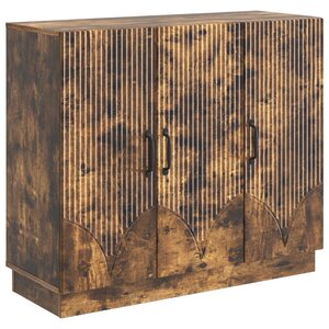 vidaXL Buffet Chêne fumé 89 x 34 5 x 77 cm Bois d'ingénierie