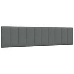 vidaXL Coussin de tête de lit gris foncé 200 cm tissu