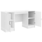 vidaXL Bureau Blanc brillant 142 5 x 50 x 75 cm Bois d'ingénierie